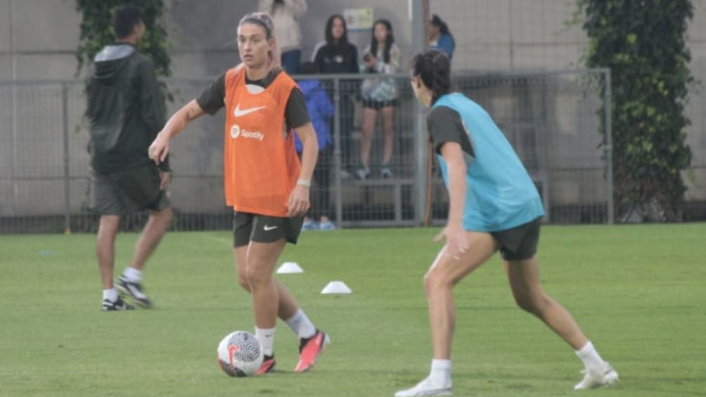 Alexia Putellas en el entrenamiento en Coapa