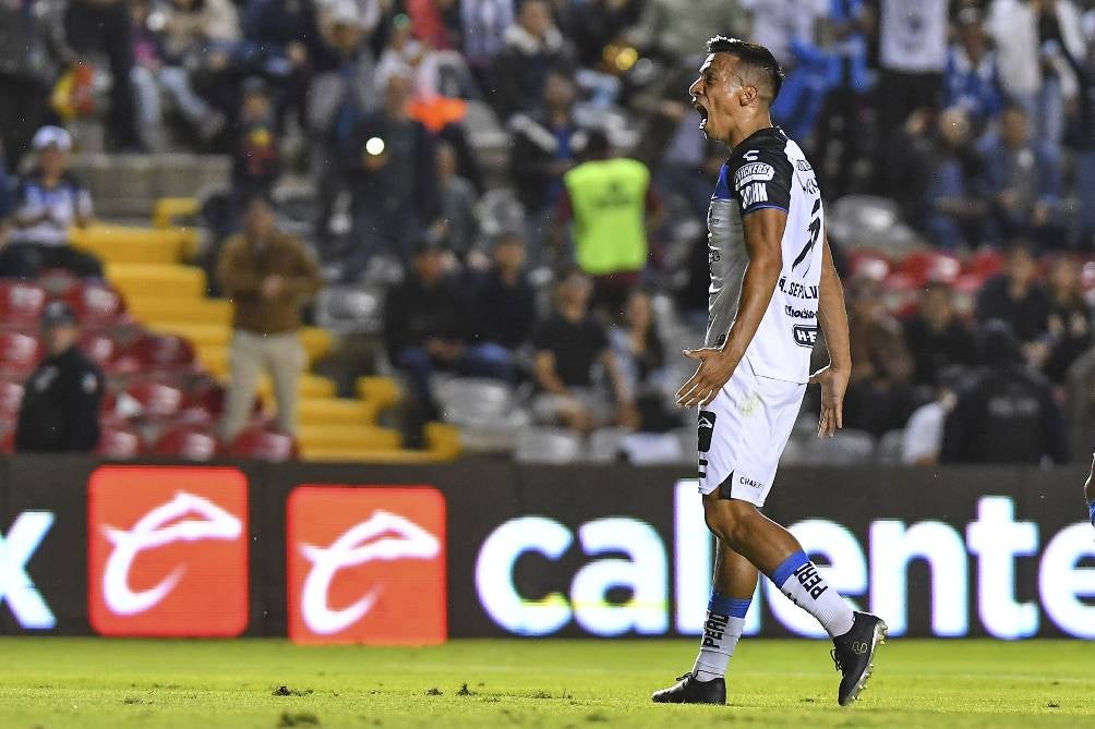 Ángel Sepúlveda celebra un gol