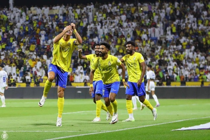 Ronaldo celebrando su gol 