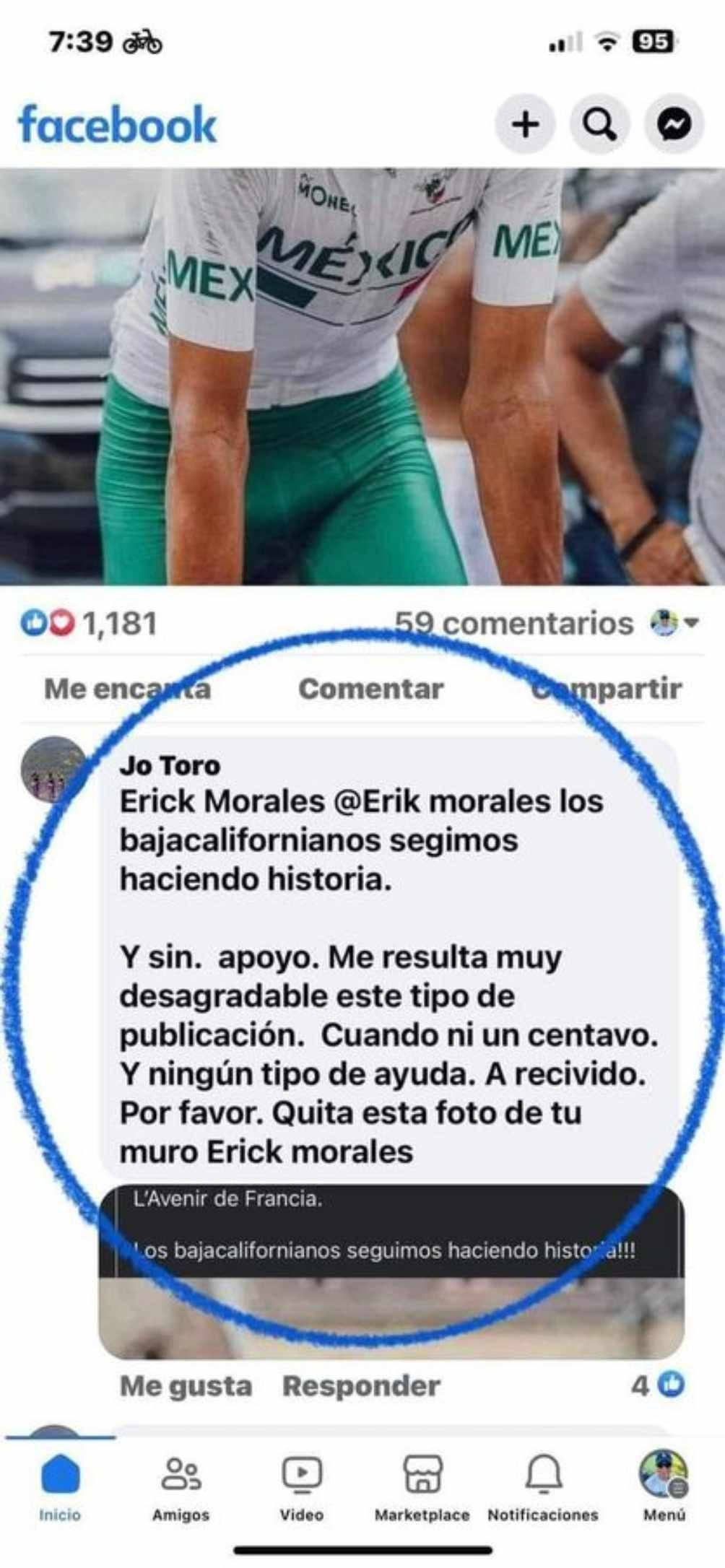 Jo Toro mostró su molestia con el exboxeador