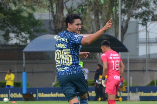 Ramón Juárez en un partido del América Sub 23