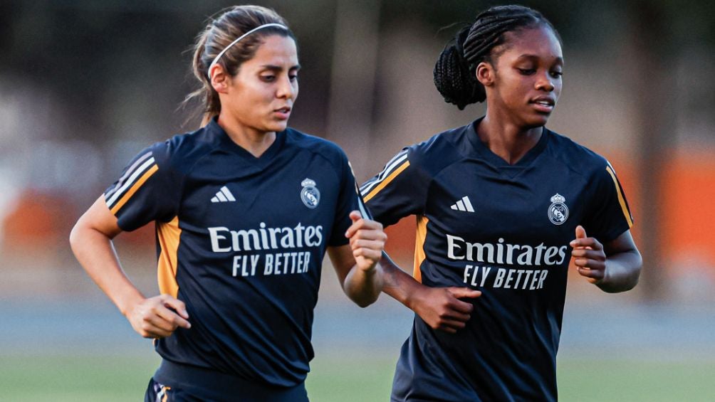 Kenti Robles entrenando con el Real Madrid