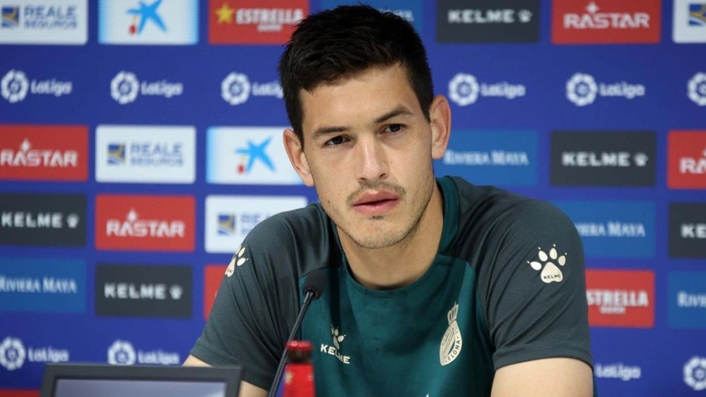 Cachorro Montes en conferencia de prensa con Espanyol