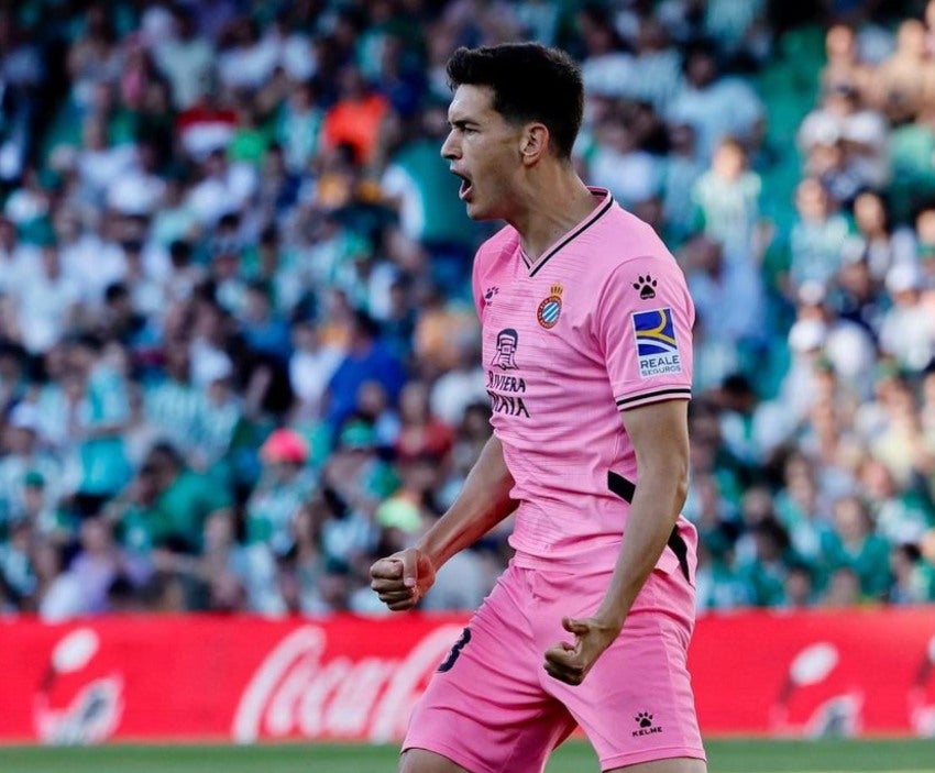 Cachorro Montes en partido con Espanyol