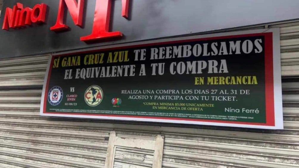 Tienda de vestidos en CDMX promete reembolso si Cruz Azul vence al América