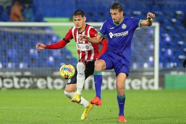 Orozco enfrentando al Getafe 