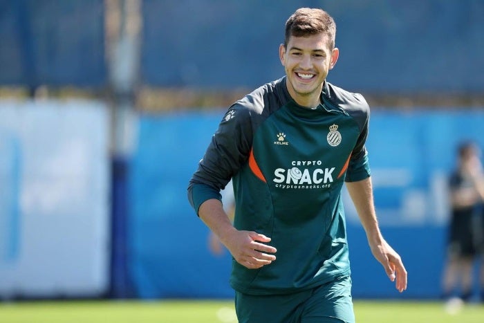 Montes entrenando con el Espanyol 