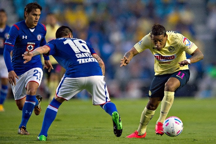 Cruz Azul enfrentando al América 