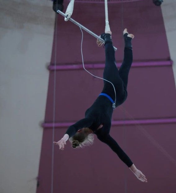 Maria Smetanova en un entrenamiento 