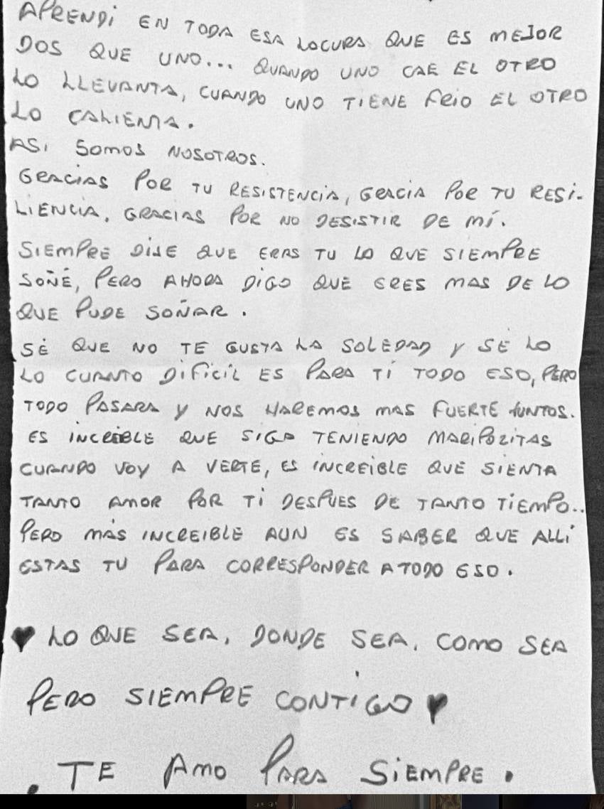 Carta de Dani Alves a Joana Sanz