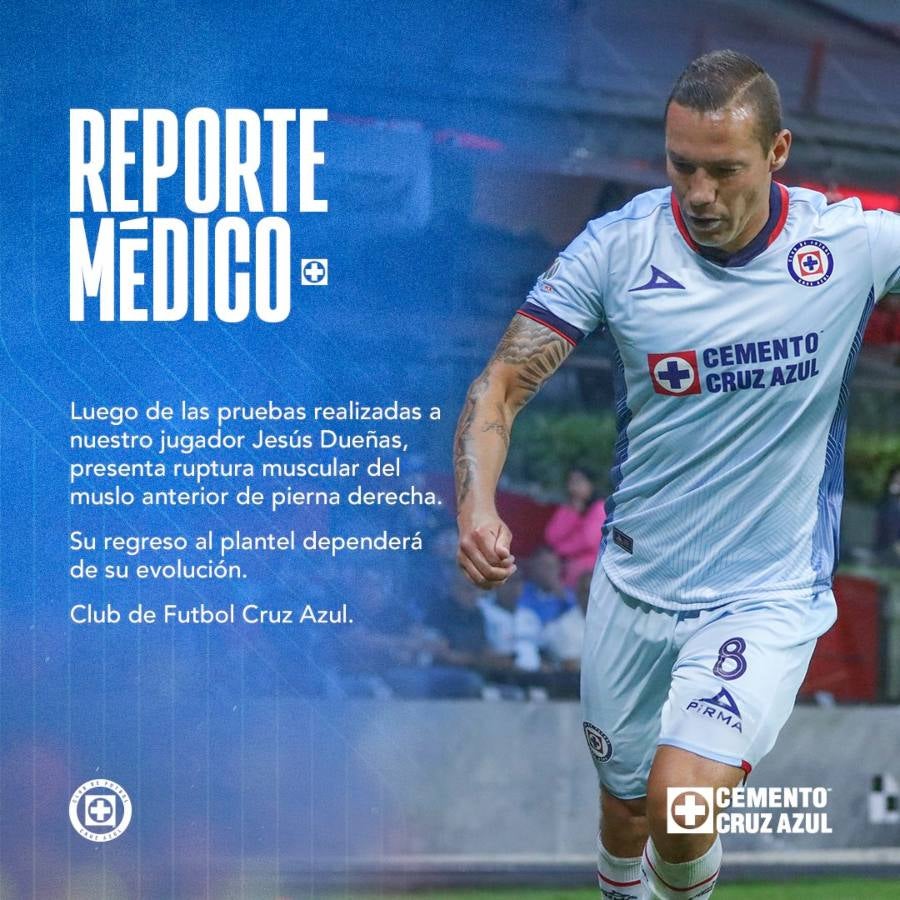 Reporte médico de Jesús Dueñas