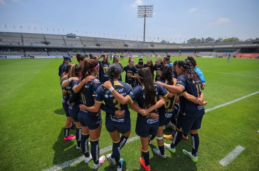 Pumas Femenil va en 8to lugar de la tabla