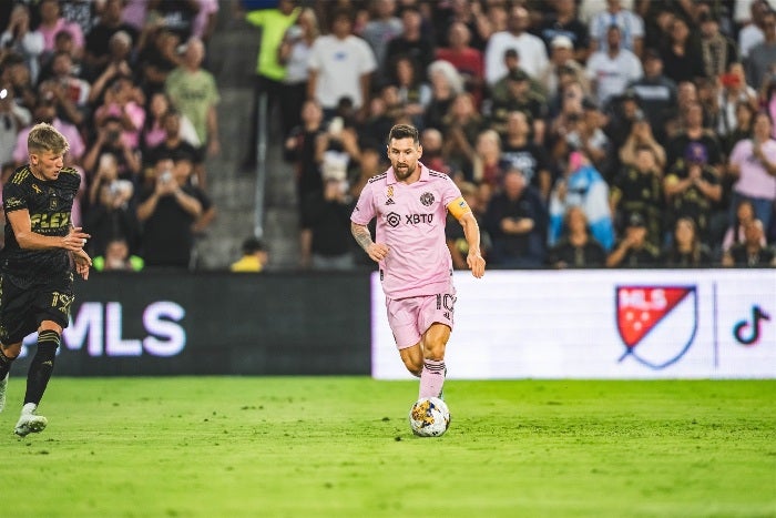 Messi jugando con el Inter Miami 