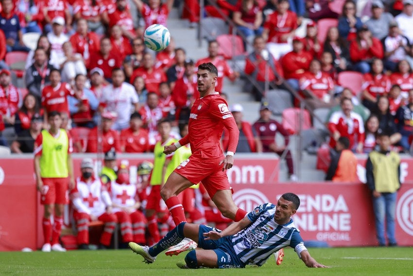 Momentos antes del gol de Pedro 