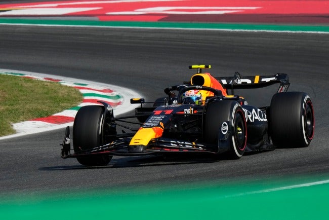 Checo Pérez durante el GP de Monza