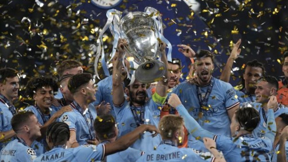 Man City celebrando la Champions 2023
