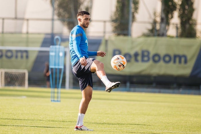 Chávez durante un entrenamiento