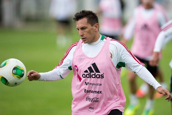 'Chaco' Giménez entrenando con el Tri 