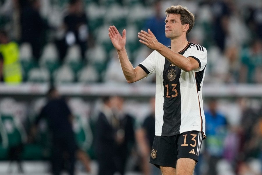 Thomas Muller en el partido contra Japón