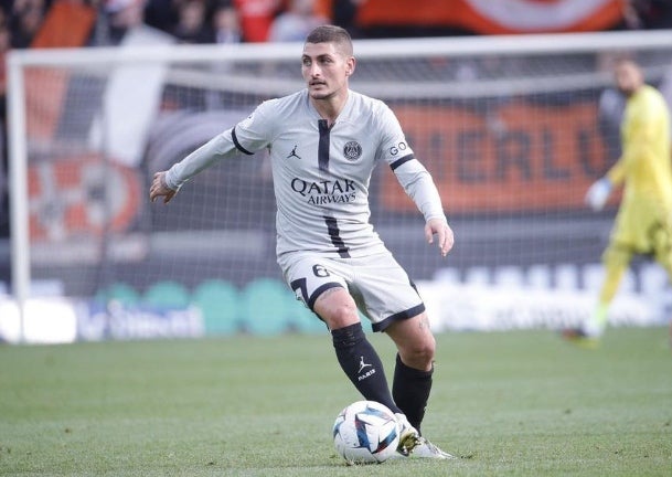 Verratti durante un partido