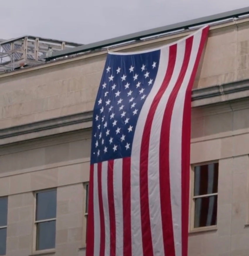 Bandera de Estados Unidos en conmemoración 