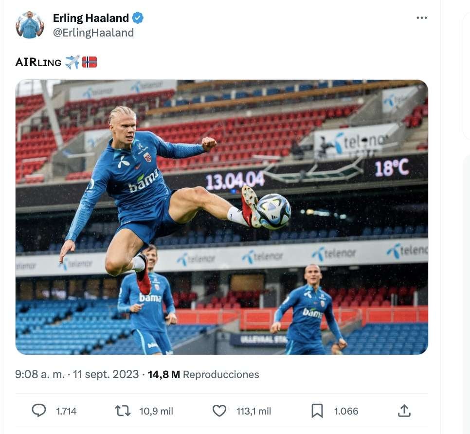 El polémico tweet de Erling Haaland