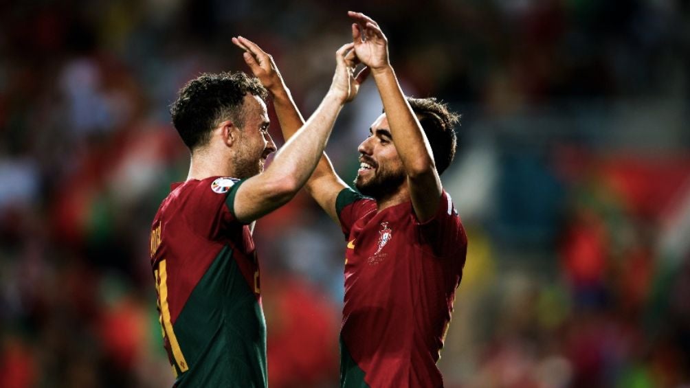 Portugal durante la goleada ante Luxemburgo