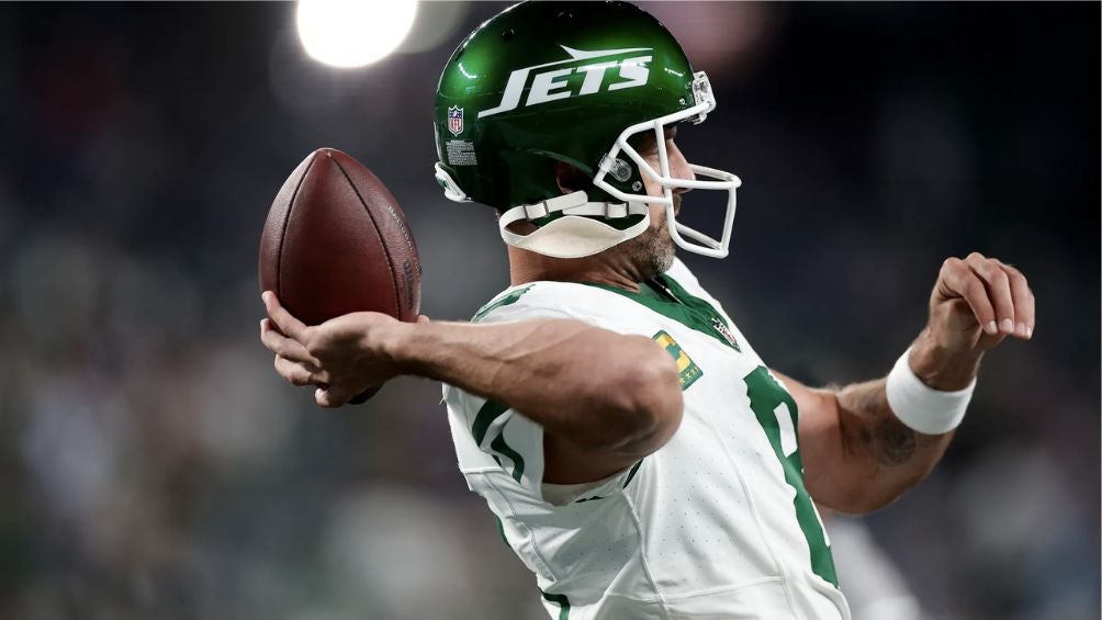 Aaron durante su debut con Jets