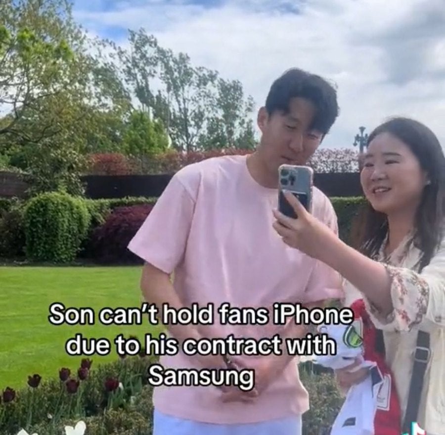 Heung-Min Son no tomó el iPhone