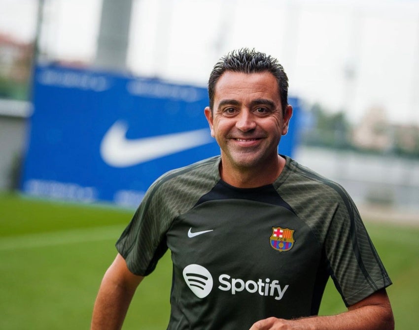 Xavi en las instalaciones del Barca 