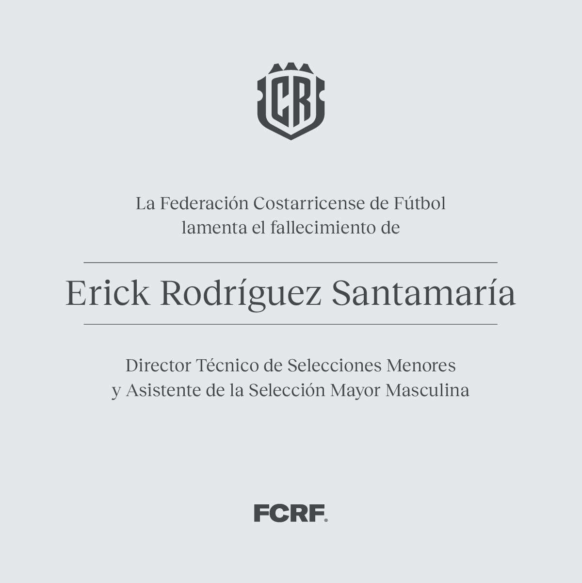 Comunicado de la Federación de Costa Rica