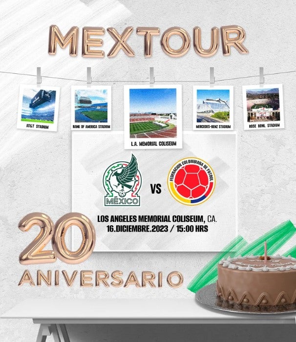 México conmerará 20 años del Mextour con partido frente a Colombia