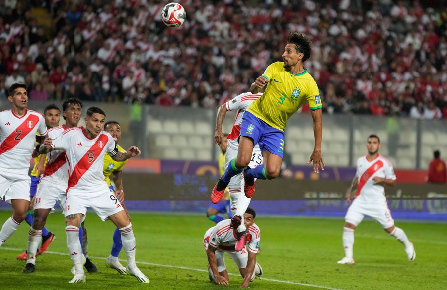 El remate de Marquinhos para el gol del triunfo