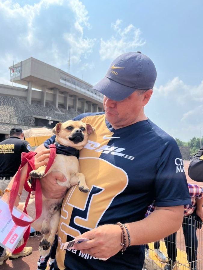 Aficionados de Pumas pudieron ver a los perritos