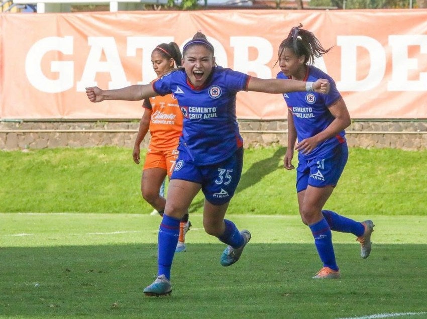 Celebración de gol de Cruz Azul