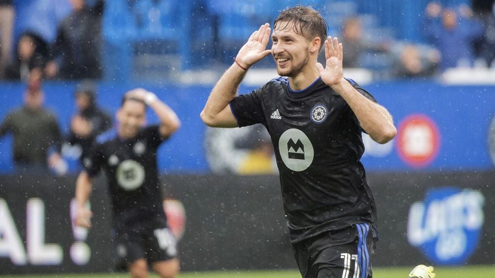 El jugador celebrando un gol en la MLS