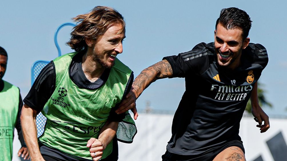 Modric durante un entrenamiento 