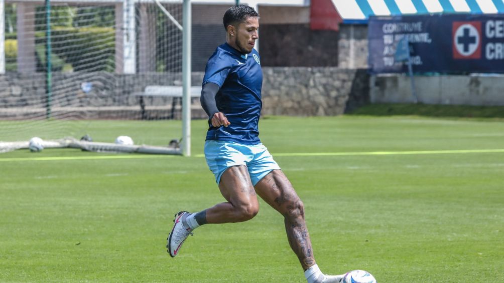 Salcedo en un entrenamiento