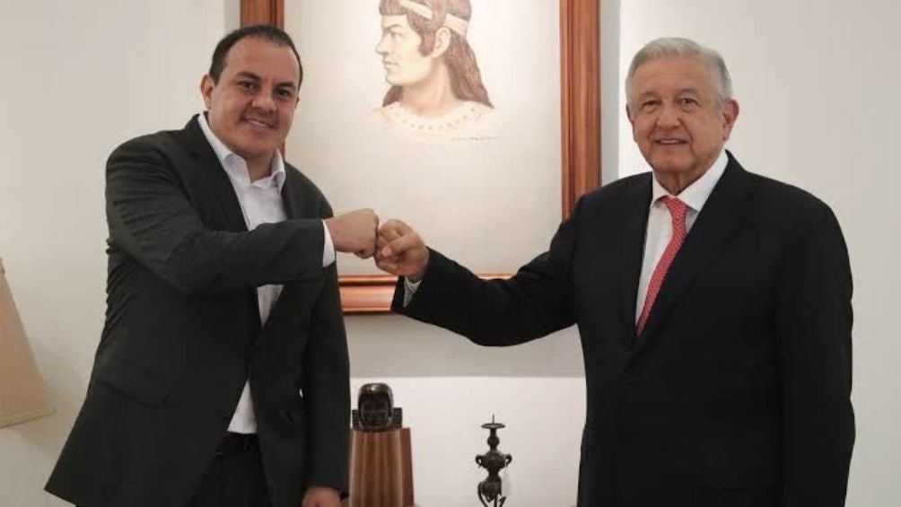 Blanco junto al presidente López Obrador