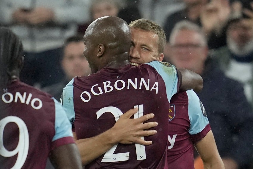 West Ham en celebración de gol