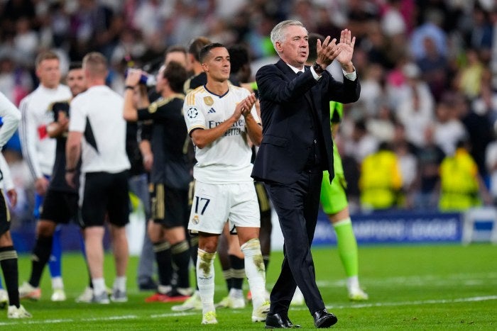 Carlo Ancelotti durante un partido