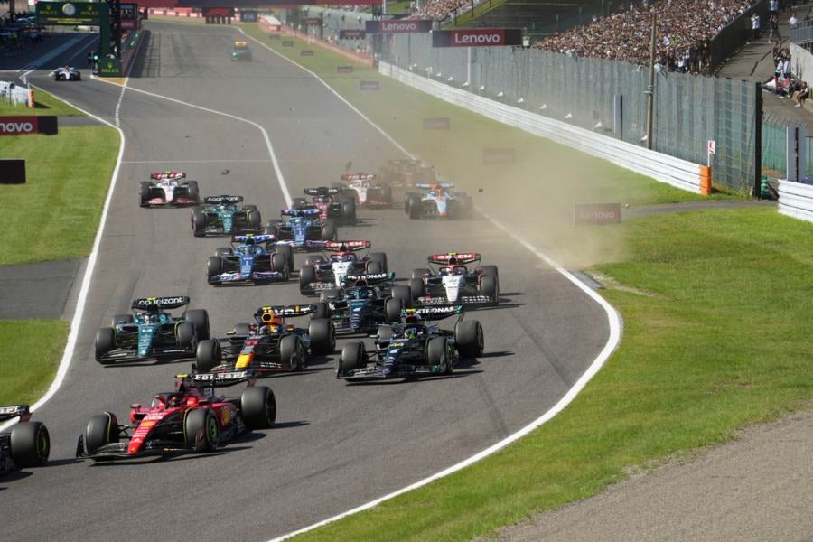 Largada en el Gran Premio de Japón