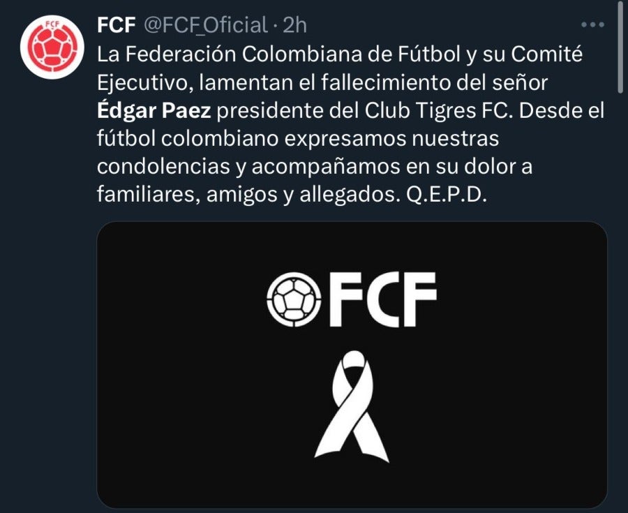 El futbol de Colombia está de luto