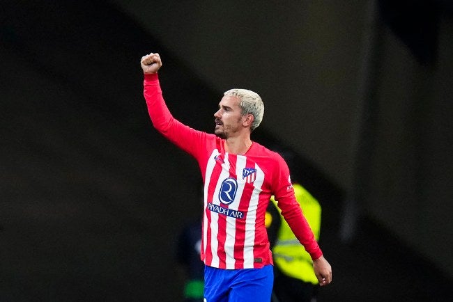 Antoine celebrando su gol con el Atlético 