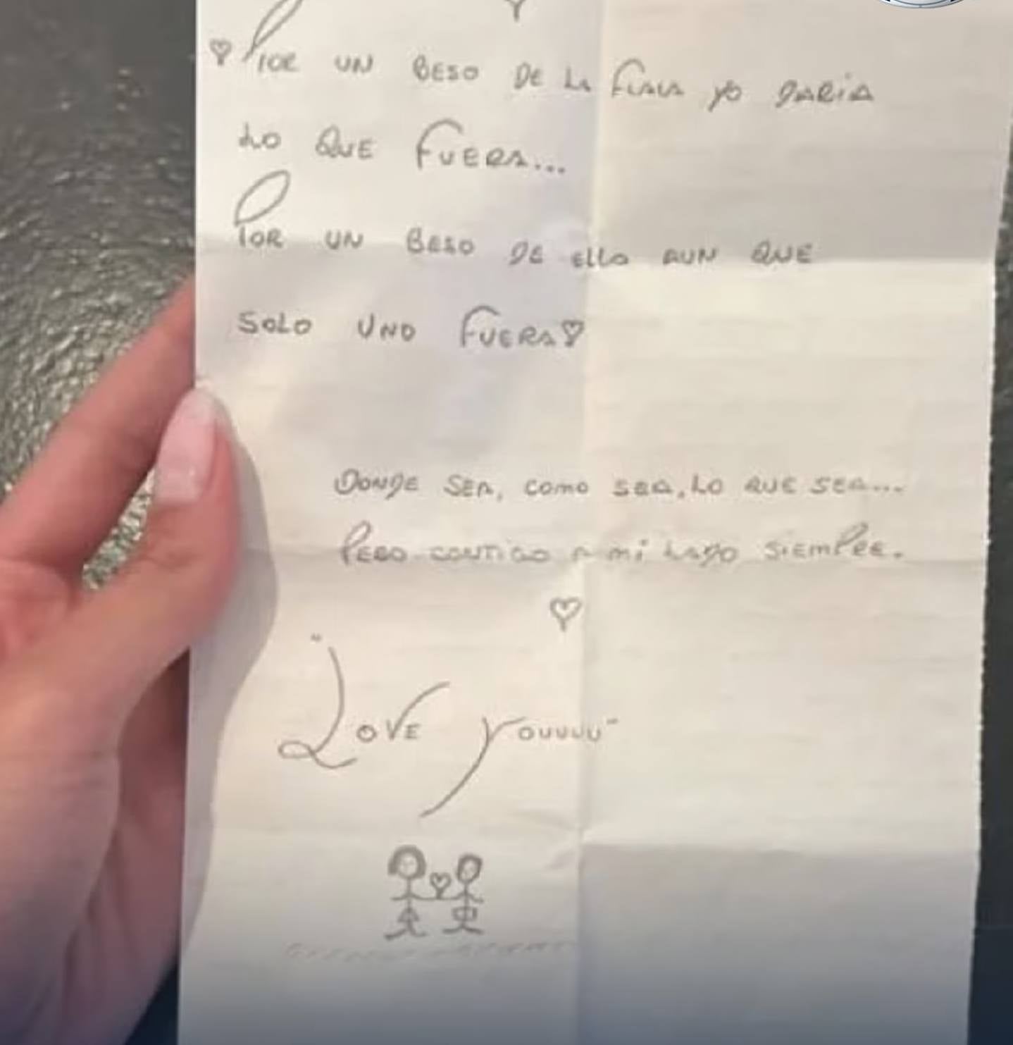 La carta que Alves le mandó a Sanz