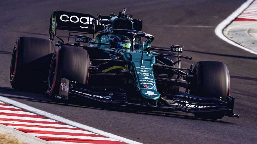 El Aston Martin en el circuito del Hungaroring