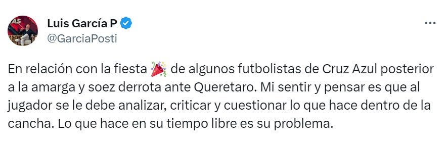 Luis García opinó sobre la fiesta de Carlos Salcedo