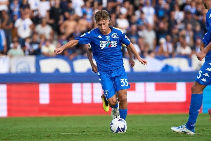 Baldanzi jugando con el Empoli 