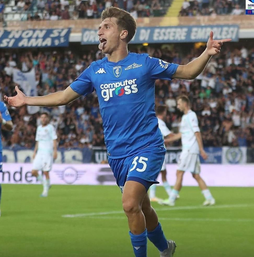 Empoli celebrando su gol 