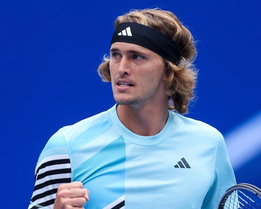 El alemán Zverev en partido 